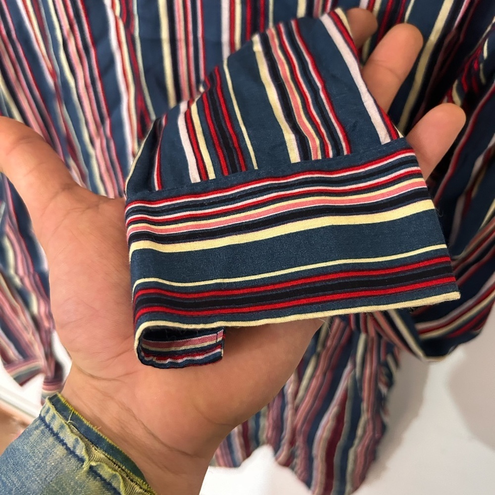 Demand Button Striped Shirt - Picture 4 of 9